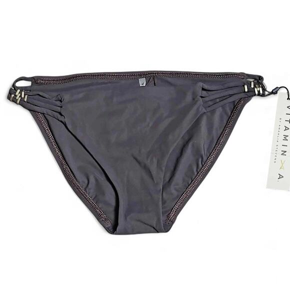 NWT Vitamin A Chocolate Brown Bikini Bottom Sz XS - Picture 1 of 8